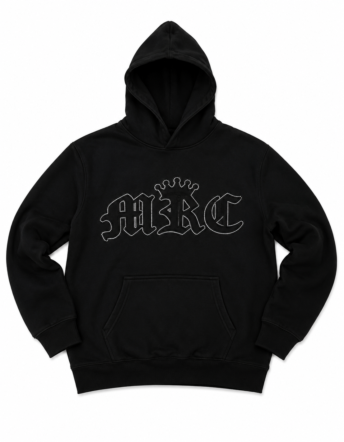 BLACK RINESTONES HOODIE