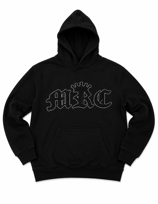 BLACK RINESTONES HOODIE