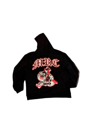 red rinestones hoodie