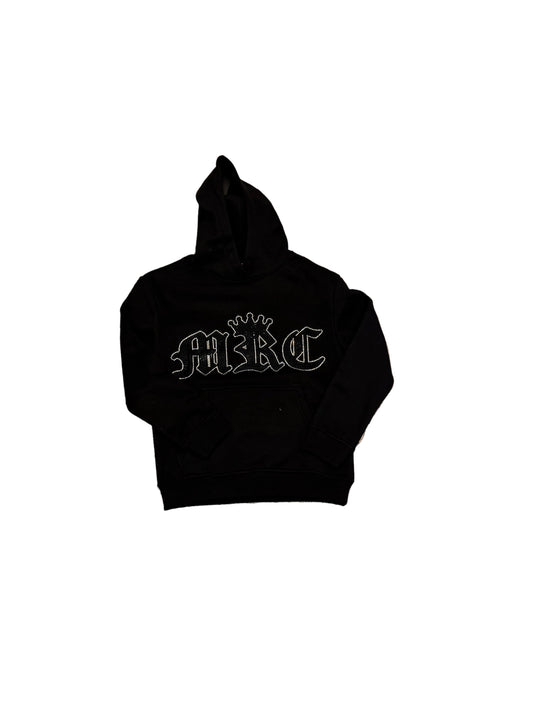 BLACK RINESTONES HOODIE