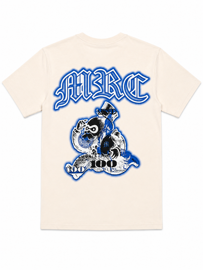 Beige/blue shirt